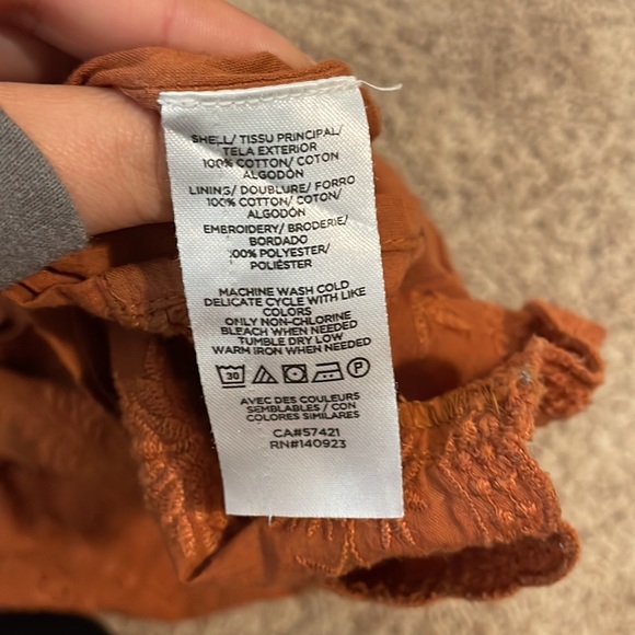 Loft (XS) Autumn Orange Blouse - Picture 3 of 4